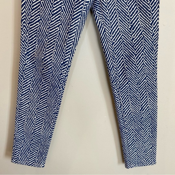 J. McLaughlin Herringbone Pants Womens 4 Mid Rise Straight Leg Zip Fly Pockets - Picture 4 of 6
